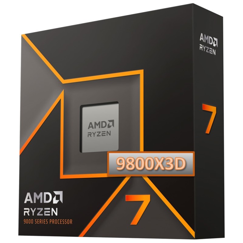 AMD Ryzen 7 9800X3D AM5 8 Core 5.2Ghz 104Mo processeur de bureau