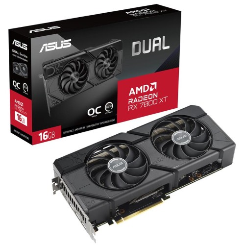 ASUS DUAL Radeon RX 7800 XT OC 16GB GDDR6 (DUAL-RX7800XT-O16G)