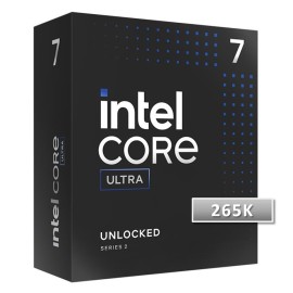 Intel Core Ultra 7 265K Processeur de bureau - 20 cores (8P+12E), jusqu'à 5.5 GHz, unlocked, Séries 2 (BX80768265K)