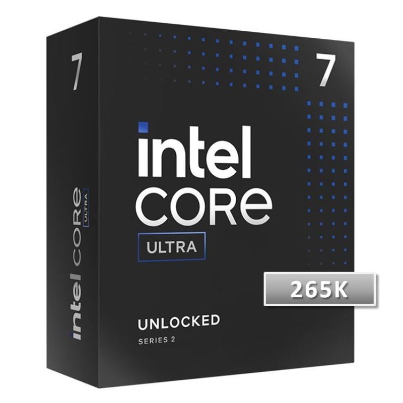 Intel Core Ultra 7 265K Processeur de bureau - 20 cores (8P+12E), jusqu'à 5.5 GHz, unlocked, Séries 2 (BX80768265K)